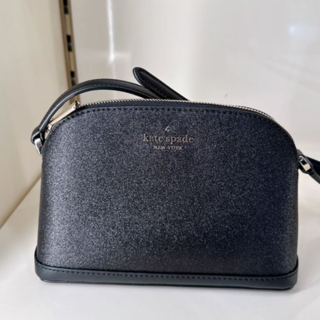 Cute Kate Spade New York Tinsel Small Dome Crossbody In Black Glitter